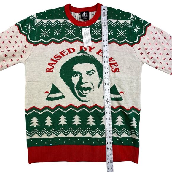 Elf Movie Ugly Christmas Sweater Size Large Will Ferrel Buddy Raised By Elves - Picture 11 of 12